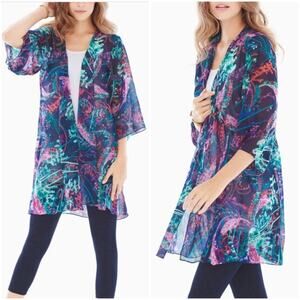 Soma live lounge wear Wrap In Sensational Navy Multicolor Woman's Size S/M